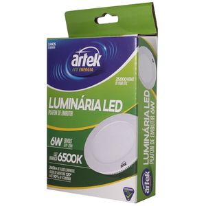 PLAFON LED ARTEK EMBUTIR REDONDO   6W 127V-220V 6500K