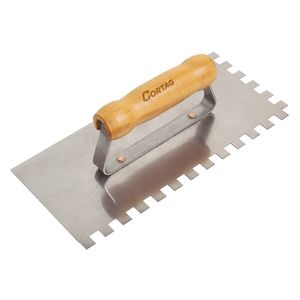 DESEMPENADEIRA ACO DENTADA 12X26,0CM C/CABO MADEIRA