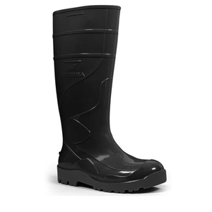 BOTA SETE LEGUA PVC CANO LONGO PRETO S/ FORRO N°38